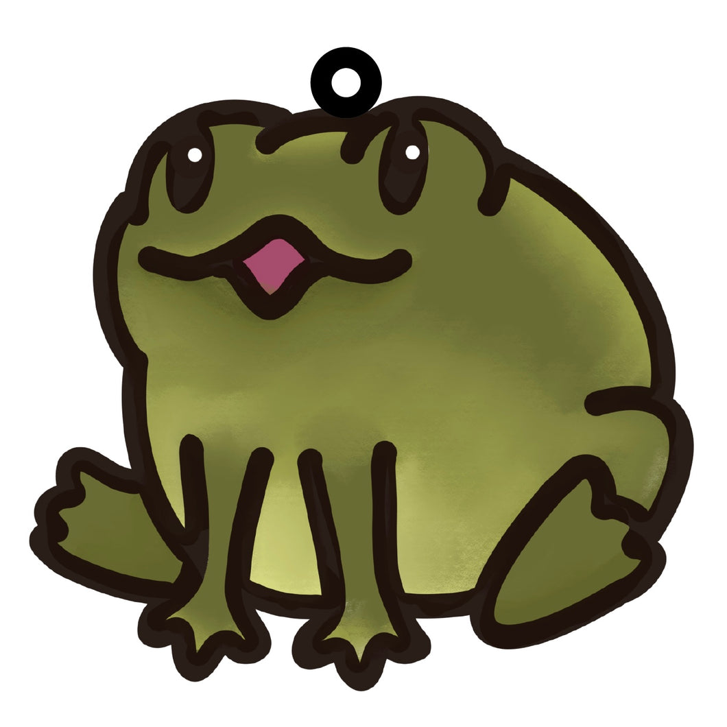 OL4588 - MDF Doodle Cute Animal Hanging Sealife  - Frog Toad 3 - Olifantjie - Wooden - MDF - Lasercut - Blank - Craft - Kit - Mixed Media - UK