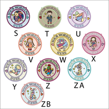 OL6088 - MDF Layered Personalised Round Doodle plaque large - Patchwork Collection - Olifantjie - Wooden - MDF - Lasercut - Blank - Craft - Kit - Mixed Media - UK