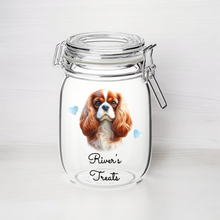 UV187 - Personalised Dog Treat UVDTF Decal with optional Heart colour - Cavalier King Charles Spaniel - Olifantjie - Wooden - MDF - Lasercut - Blank - Craft - Kit - Mixed Media - UK