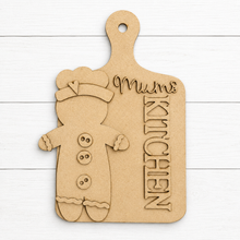 NO923 - MDF Mums Kitchen Gingerbread Chopping Board - Olifantjie - Wooden - MDF - Lasercut - Blank - Craft - Kit - Mixed Media - UK