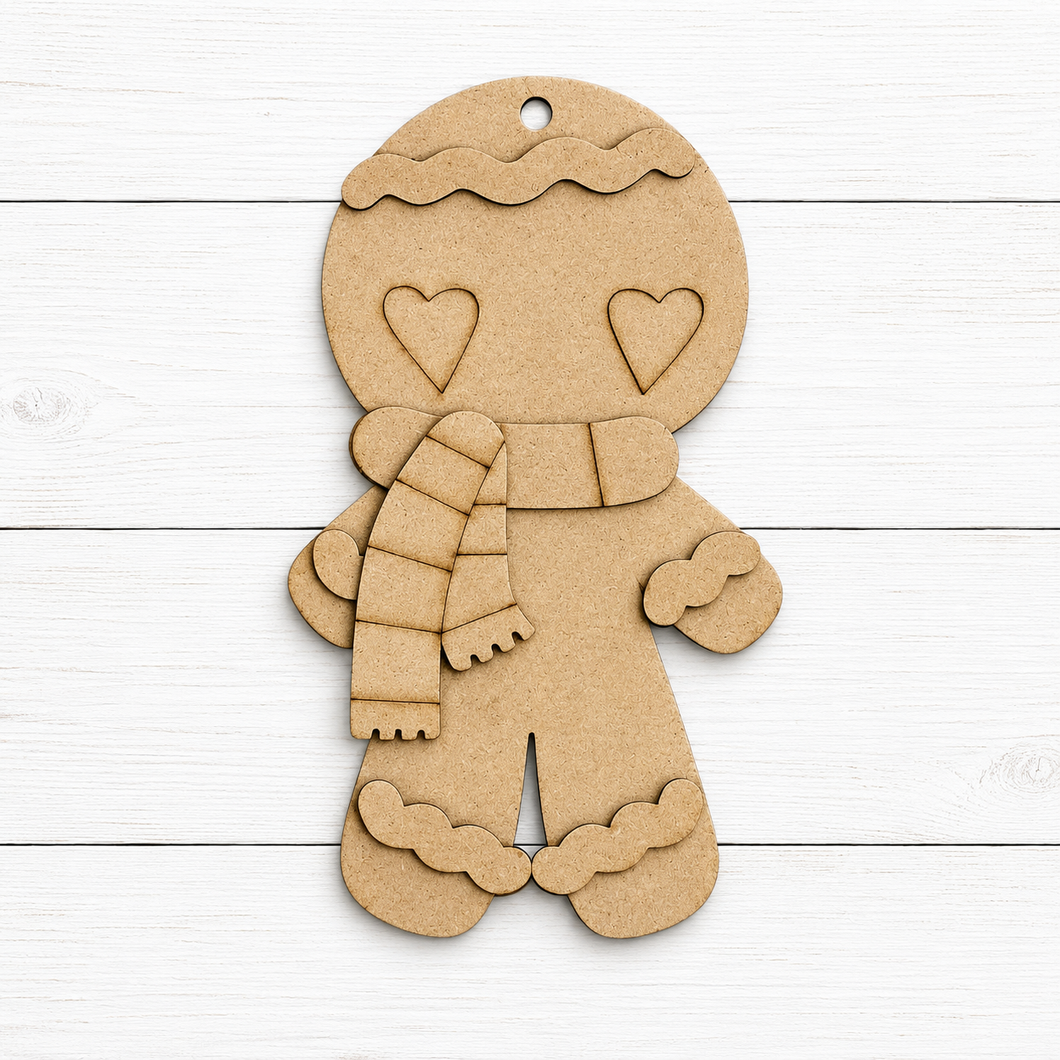 NO903 - MDF Gingerbread Bauble Ornament