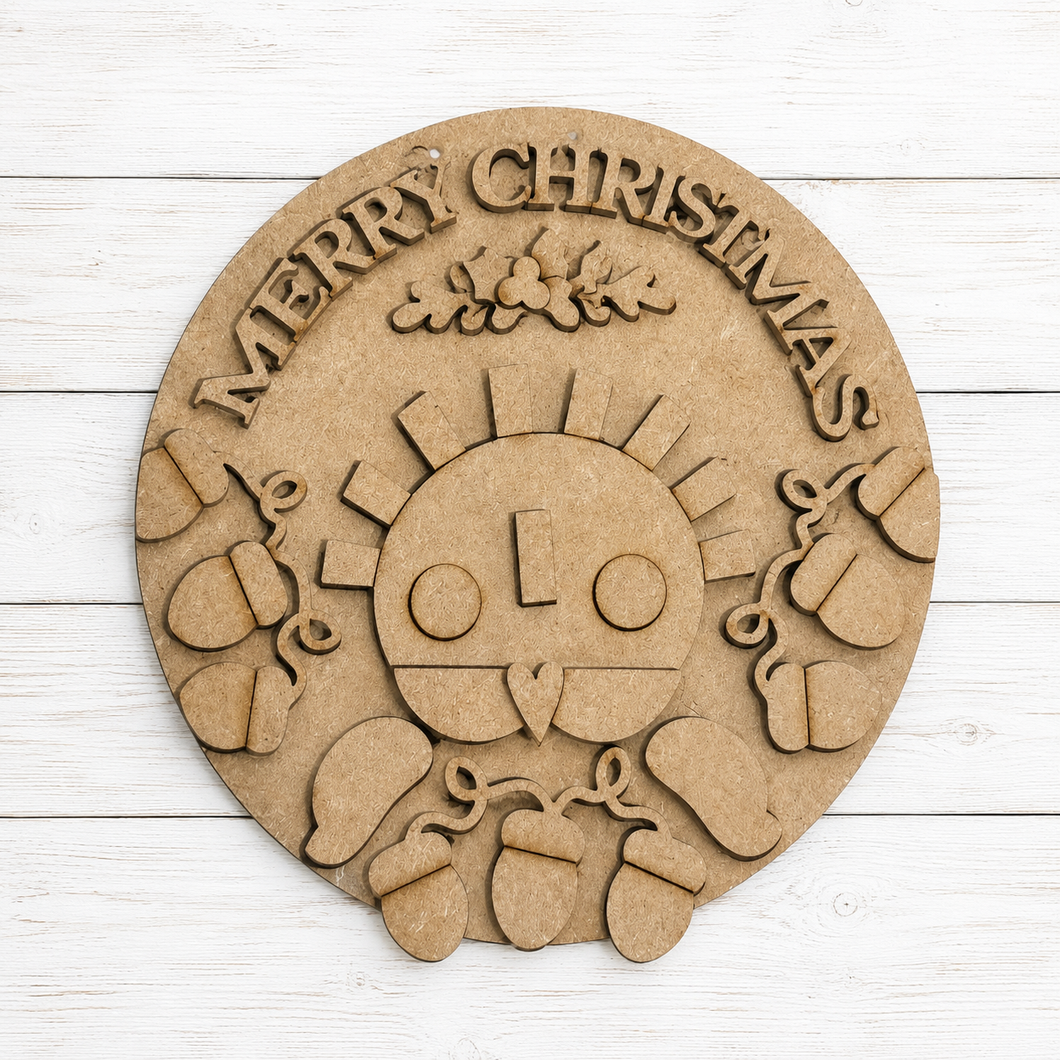 NO911 - MDF Merry Christmas Annie Ornament