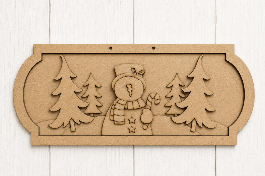 NO919 - MDF Snowman Street Sign