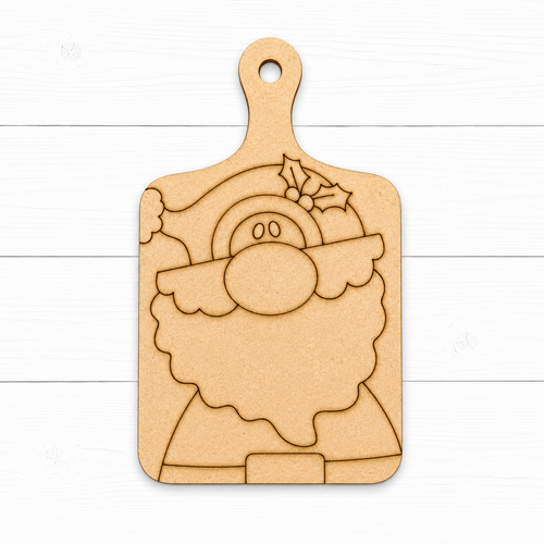 NO888 - MDF 2 Sizes Christmas Hanging Bauble - Engraved Christmas - Santa Chopping Board - Olifantjie - Wooden - MDF - Lasercut - Blank - Craft - Kit - Mixed Media - UK