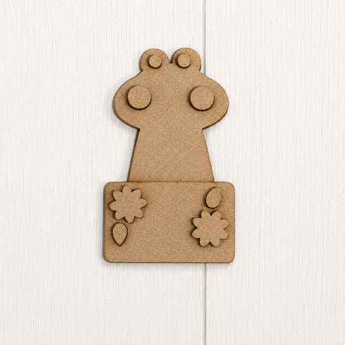 NO897 - MDF Magnet Size Frog - Olifantjie - Wooden - MDF - Lasercut - Blank - Craft - Kit - Mixed Media - UK