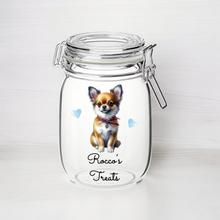 UV190 - Personalised Dog Treat UVDTF Decal with optional Heart colour -  Chihuahua - Olifantjie - Wooden - MDF - Lasercut - Blank - Craft - Kit - Mixed Media - UK