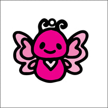 OL4886 - MDF Doodle Cute Animal Hanging - Butterfly - Olifantjie - Wooden - MDF - Lasercut - Blank - Craft - Kit - Mixed Media - UK