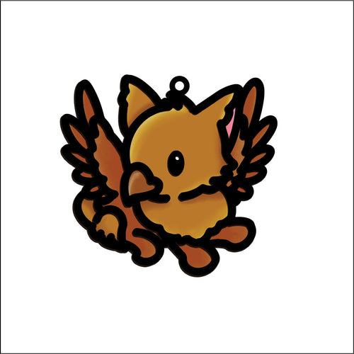 OL4676 - MDF Doodle Cute  Hanging  - Griffin 5 - Olifantjie - Wooden - MDF - Lasercut - Blank - Craft - Kit - Mixed Media - UK