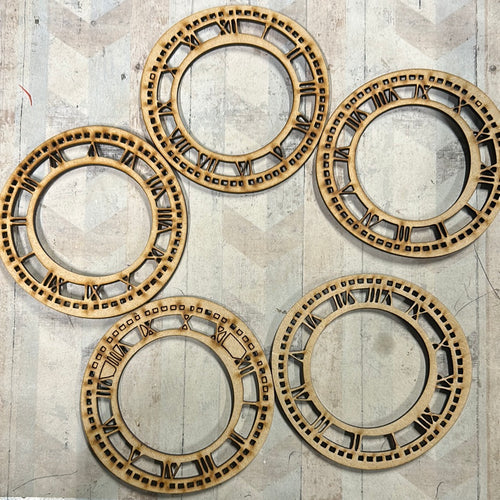 Sale - 5 clocks BB59 - Olifantjie - Wooden - MDF - Lasercut - Blank - Craft - Kit - Mixed Media - UK