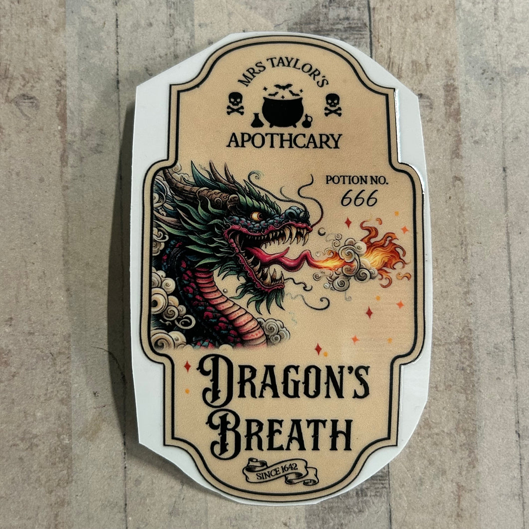 UV373  - UVDTF - DECAL ONLY - Personalised Vintage Style Potion Bottle Label - Mixed sizes - Dragons Breath - Olifantjie - Wooden - MDF - Lasercut - Blank - Craft - Kit - Mixed Media - UK