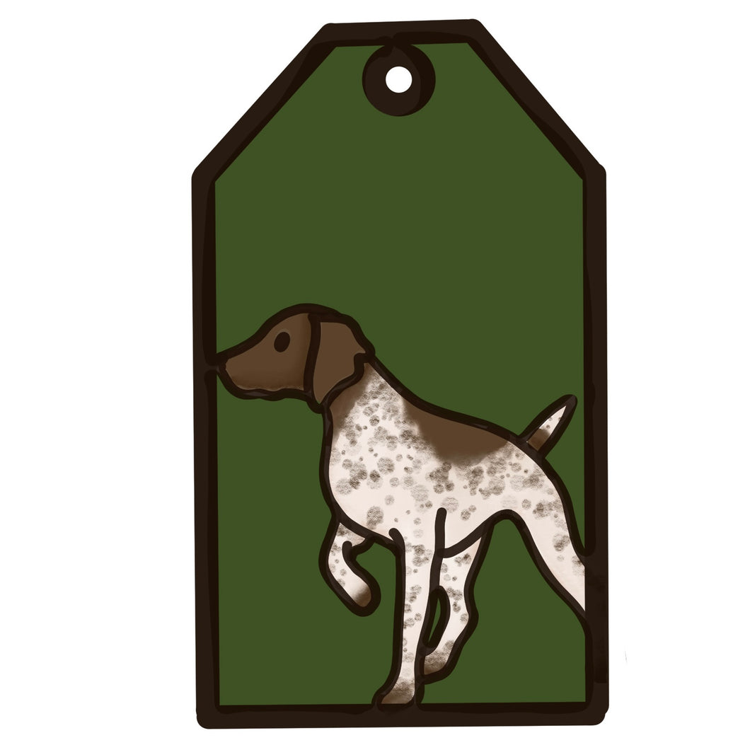 OL5063 - MDF Doodle Dog Tag Hanging - Pointer - Olifantjie - Wooden - MDF - Lasercut - Blank - Craft - Kit - Mixed Media - UK