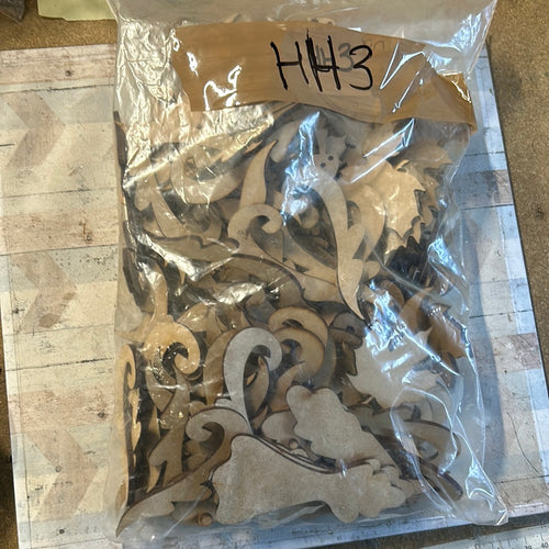 Sale CC137 large bag leaves - Olifantjie - Wooden - MDF - Lasercut - Blank - Craft - Kit - Mixed Media - UK