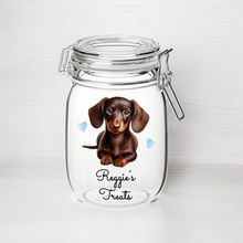 UV199 - Personalised Dog Treat UVDTF Decal with optional Heart colour -  Chocolate  Dachshund - Olifantjie - Wooden - MDF - Lasercut - Blank - Craft - Kit - Mixed Media - UK