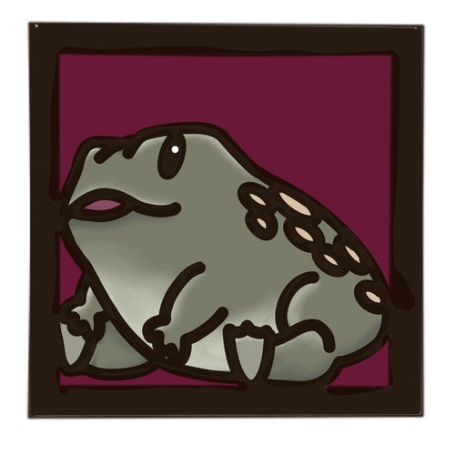 OL4580 - MDF Ladder Insert Tile - Doodle Cute Sealife - Frog / Toad 1 - Olifantjie - Wooden - MDF - Lasercut - Blank - Craft - Kit - Mixed Media - UK