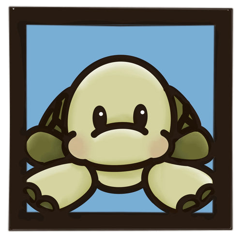 OL4577 - MDF Ladder Insert Tile - Doodle Cute Sealife - Tortoise 2 - Olifantjie - Wooden - MDF - Lasercut - Blank - Craft - Kit - Mixed Media - UK
