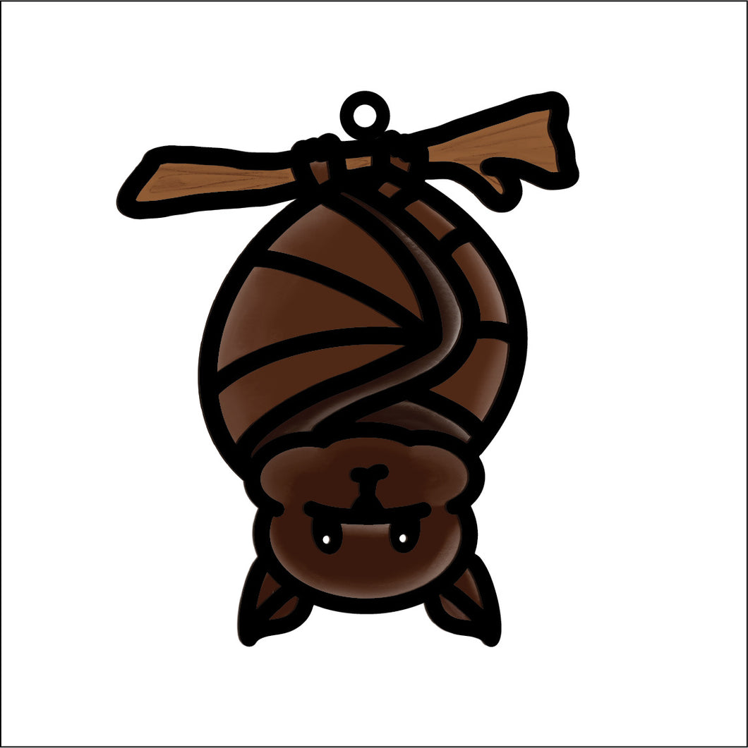 OL4670 - MDF Doodle Cute  Hanging  - Bat 4 - Olifantjie - Wooden - MDF - Lasercut - Blank - Craft - Kit - Mixed Media - UK