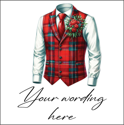 UV458 - UVDTF - DECAL ONLY - Personalised Wedding Prom Event Theme - Suit Waistcoat Style 1 - Olifantjie - Wooden - MDF - Lasercut - Blank - Craft - Kit - Mixed Media - UK