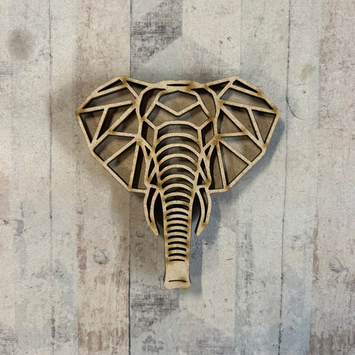 OL4995 - MDF Mini 8.5cm Elephant  with plain Backing Perfect for magnets! - Olifantjie - Wooden - MDF - Lasercut - Blank - Craft - Kit - Mixed Media - UK