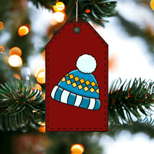 OL3639 - MDF Christmas Tag Hanging -Bobble Hat - Olifantjie - Wooden - MDF - Lasercut - Blank - Craft - Kit - Mixed Media - UK
