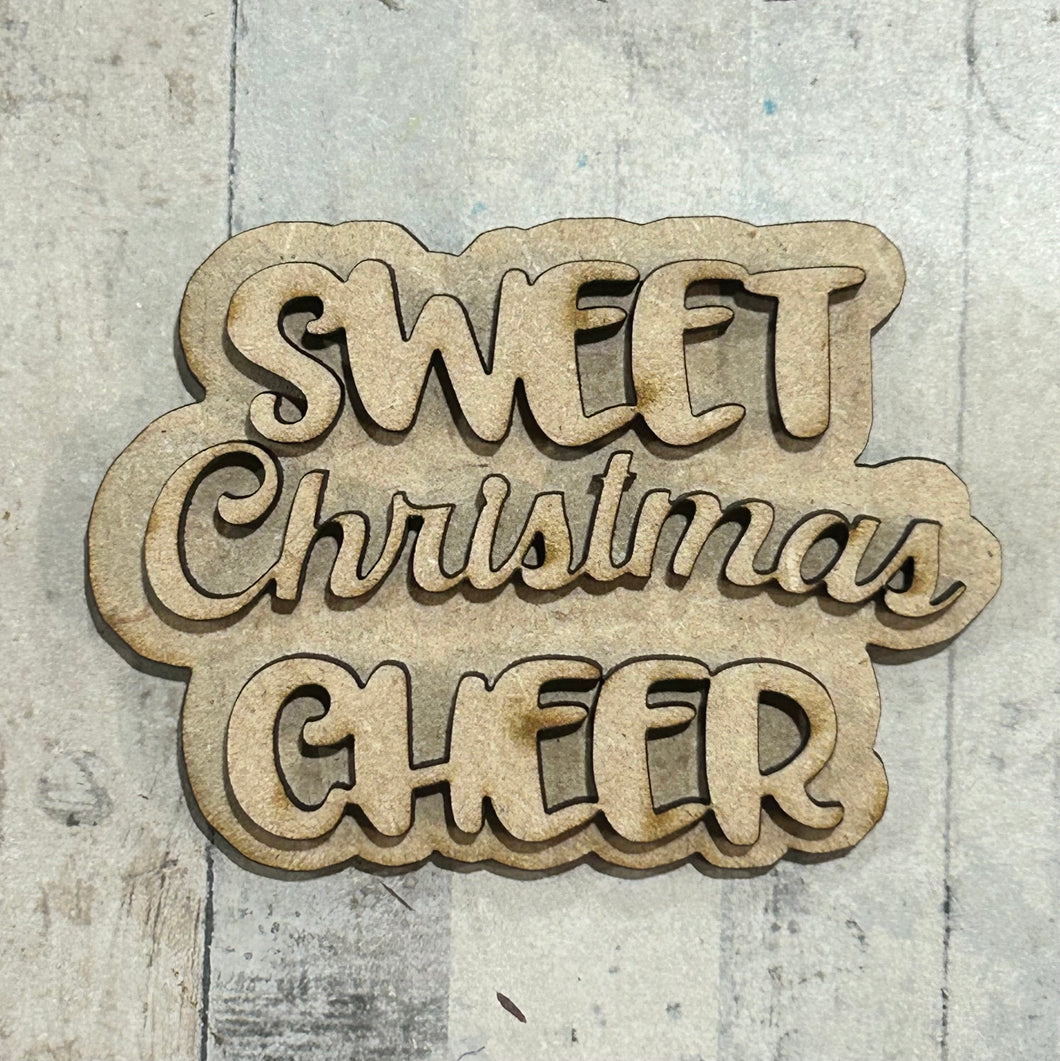 NO399 - MDF Magnet Size ‘Sweet Wishes’ - Olifantjie - Wooden - MDF - Lasercut - Blank - Craft - Kit - Mixed Media - UK