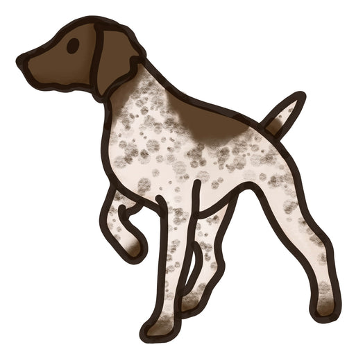 OL5067 - MDF Doodle Cute Animal Hanging Pets  - Dog Pointer - Olifantjie - Wooden - MDF - Lasercut - Blank - Craft - Kit - Mixed Media - UK