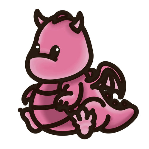 OL4598 - MDF Doodle Cute Animal Hanging - Dragon 8 - Olifantjie - Wooden - MDF - Lasercut - Blank - Craft - Kit - Mixed Media - UK