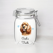 UV205 - Personalised Dog Treat UVDTF Decal with optional Heart colour - Golden Cocker Spaniel - Olifantjie - Wooden - MDF - Lasercut - Blank - Craft - Kit - Mixed Media - UK