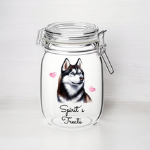 UV212 - Personalised Dog Treat UVDTF Decal with optional Heart colour - Huskey - Olifantjie - Wooden - MDF - Lasercut - Blank - Craft - Kit - Mixed Media - UK