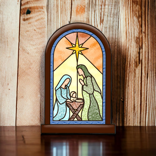 OL3666  - MDF  Christmas Nativity Window Doodle Kit - Olifantjie - Wooden - MDF - Lasercut - Blank - Craft - Kit - Mixed Media - UK
