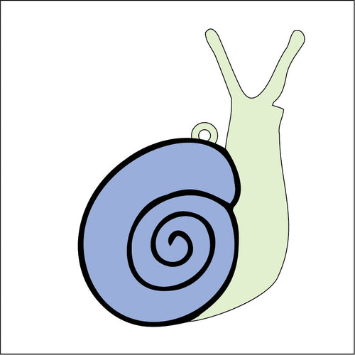 OL5124 - MDF Snail 2 hanging Bauble - Olifantjie - Wooden - MDF - Lasercut - Blank - Craft - Kit - Mixed Media - UK