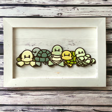 OL4604  - MDF doodle Horizontal stacker Cute Tortoise - Olifantjie - Wooden - MDF - Lasercut - Blank - Craft - Kit - Mixed Media - UK