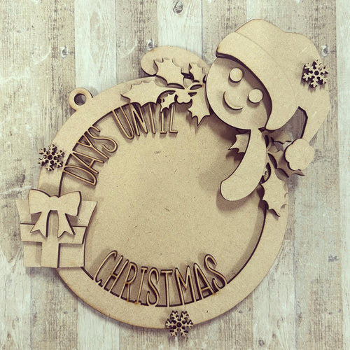 OL3574- MDF Gingerbread  Christmas Countdown - Olifantjie - Wooden - MDF - Lasercut - Blank - Craft - Kit - Mixed Media - UK
