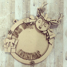 OL3575- MDF Reindeer Christmas Countdown - Olifantjie - Wooden - MDF - Lasercut - Blank - Craft - Kit - Mixed Media - UK