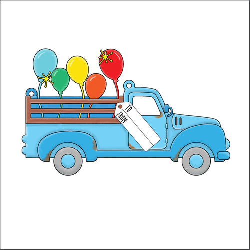 OL3587 - MDF Gift Card Holder - Truck - Birthday / Celebration - Olifantjie - Wooden - MDF - Lasercut - Blank - Craft - Kit - Mixed Media - UK