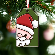 OL3597 - MDF Christmas Tag Hanging - Santa 2 - Olifantjie - Wooden - MDF - Lasercut - Blank - Craft - Kit - Mixed Media - UK