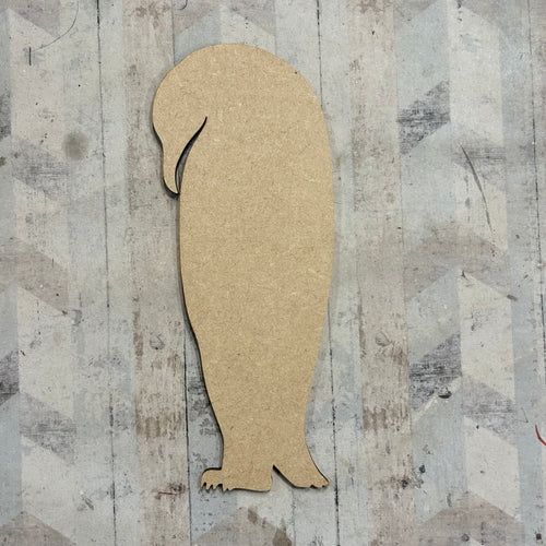 PL028 - MDF Blank Plaque - Optional Hanging - Penguin - Olifantjie - Wooden - MDF - Lasercut - Blank - Craft - Kit - Mixed Media - UK