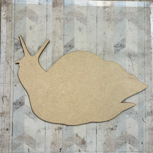PL029 - MDF Blank Plaque - Optional Hanging - Snail - Olifantjie - Wooden - MDF - Lasercut - Blank - Craft - Kit - Mixed Media - UK