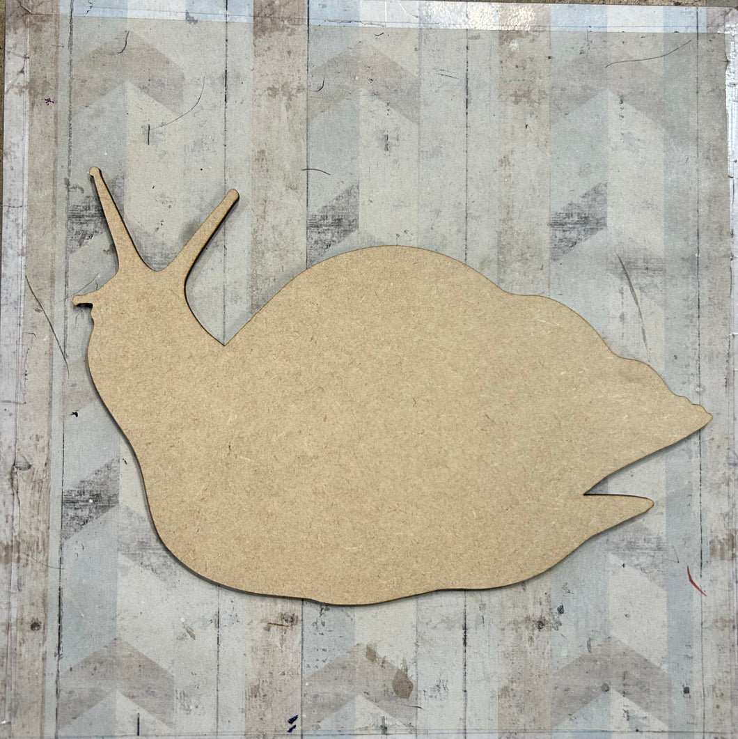 PL029 - MDF Blank Plaque - Optional Hanging - Snail - Olifantjie - Wooden - MDF - Lasercut - Blank - Craft - Kit - Mixed Media - UK