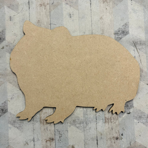PL030 - MDF Blank Plaque - Optional Hanging - Guinea Pig - Olifantjie - Wooden - MDF - Lasercut - Blank - Craft - Kit - Mixed Media - UK