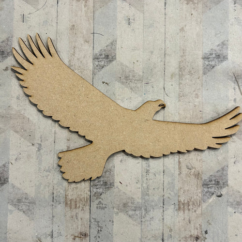 PL035 - MDF Blank Plaque - Optional Hanging - Eagle - Olifantjie - Wooden - MDF - Lasercut - Blank - Craft - Kit - Mixed Media - UK