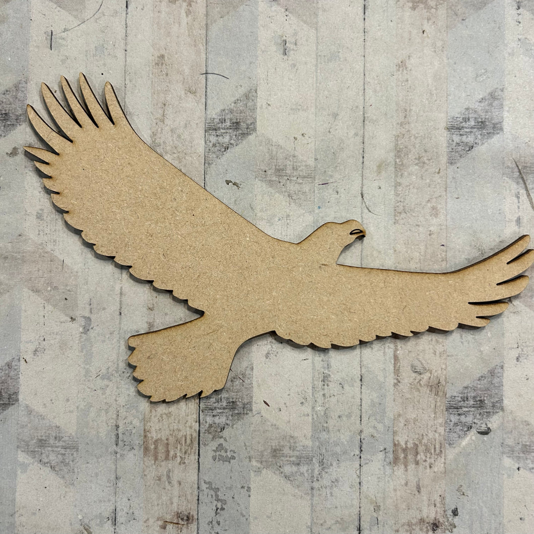 PL035 - MDF Blank Plaque - Optional Hanging - Eagle - Olifantjie - Wooden - MDF - Lasercut - Blank - Craft - Kit - Mixed Media - UK