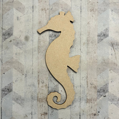 PL037 - MDF Blank Plaque - Optional Hanging - Seahorse - Olifantjie - Wooden - MDF - Lasercut - Blank - Craft - Kit - Mixed Media - UK