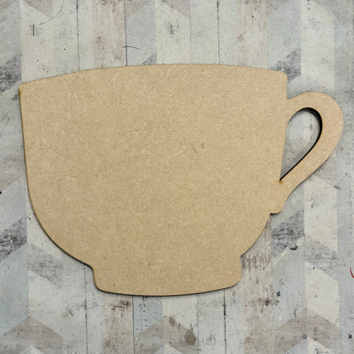 PL041 - MDF Blank Plaque - Optional Hanging - Cup 1 - Olifantjie - Wooden - MDF - Lasercut - Blank - Craft - Kit - Mixed Media - UK