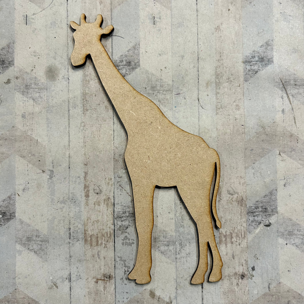 PL045 - MDF Blank Plaque - Optional Hanging - Giraffe - Olifantjie - Wooden - MDF - Lasercut - Blank - Craft - Kit - Mixed Media - UK