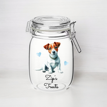 UV213 - Personalised Dog Treat UVDTF Decal with optional Heart colour - Jack Russell - Olifantjie - Wooden - MDF - Lasercut - Blank - Craft - Kit - Mixed Media - UK