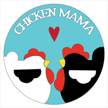 NO776 - MDF Round Chicken Mama Rooster Hanging Plaque - Olifantjie - Wooden - MDF - Lasercut - Blank - Craft - Kit - Mixed Media - UK