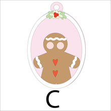 NO799 - MDF Oval Frame Christmas Hangings (2 sizes 5 options) - Olifantjie - Wooden - MDF - Lasercut - Blank - Craft - Kit - Mixed Media - UK