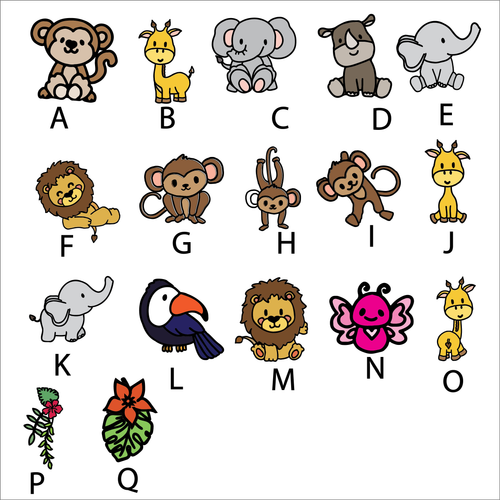 OL5585 - Wall Plaques upto 60cm (optional backing + hanging) - Jungle Animals - select one - Olifantjie - Wooden - MDF - Lasercut - Blank - Craft - Kit - Mixed Media - UK