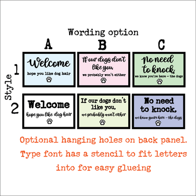 OL6139 - MDF Dog Quote Signs - 6 options