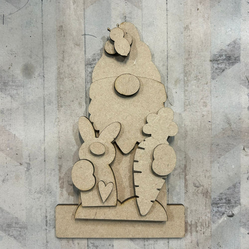 NO589 - MDF 2 Sizes Easter Gnome Gonk Freestanding - Olifantjie - Wooden - MDF - Lasercut - Blank - Craft - Kit - Mixed Media - UK